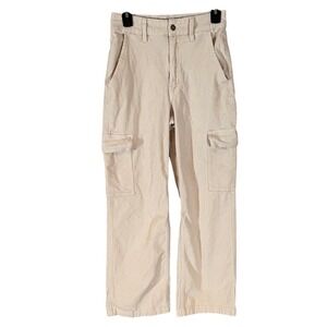Hollister Ultra High-Rise Baggy Cargo Pants Cream Tan Corduroy W26 3R
Streetwear
